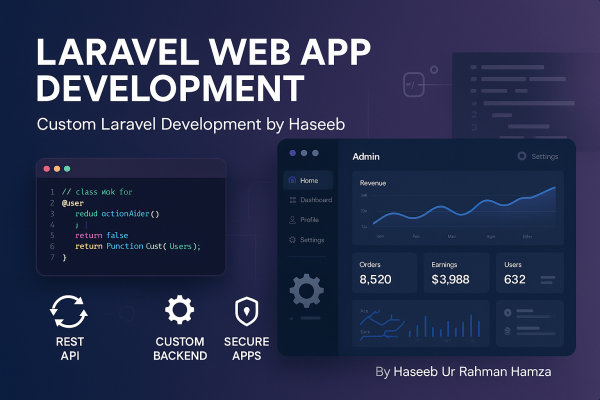 ✅ I Will Develop or Fix Your Laravel Web Application with a Custom Backend